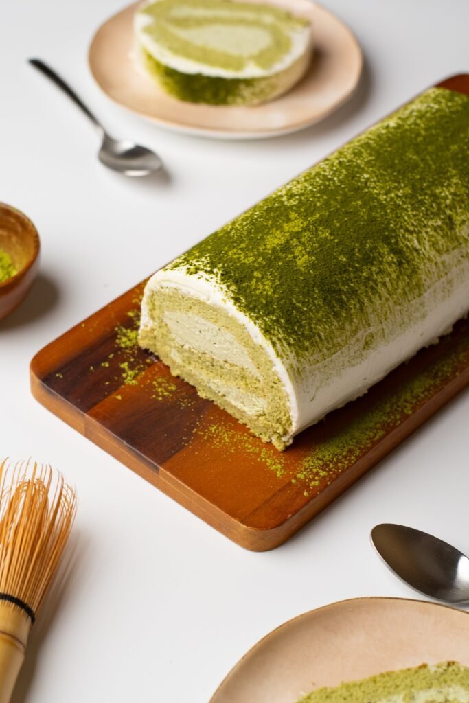IKOI’s matcha cake, photographed at the café
